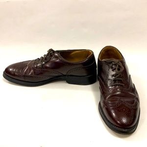 Amalfi 9.5 Shoes Burgundy Leather Upper Lining & Sole Lace up Toe & Other Detail